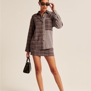 NWT Abercrombie & Fitch Colorblocked Plaid Flannel Top
